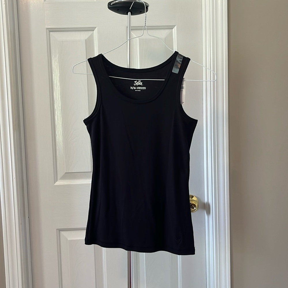 Black Justice tank top (14-16) TAGS ON